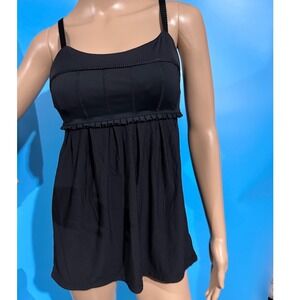 Lululemon Black Ruffle Pritti Top‎ Tunic Women's Size 6 Athletic
